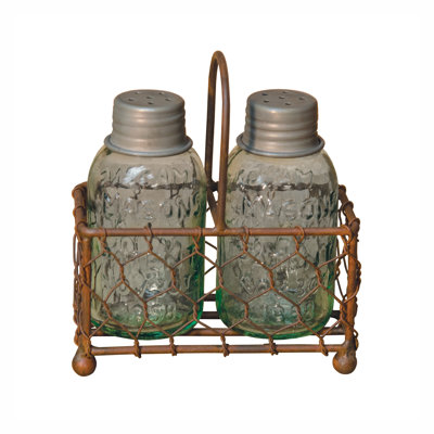 Chicken Wire Caddy W/Shakers