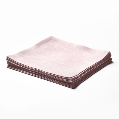 100% Pure Linen Cocktail Napkins - Athena