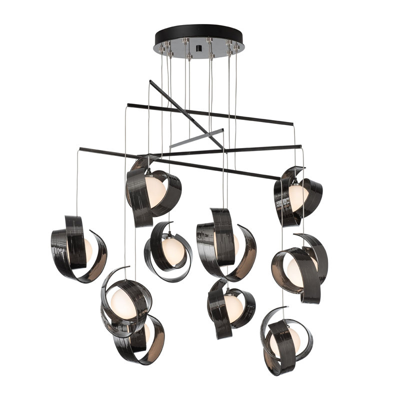Riza 10-Light Mobile Pendant - Sterling - Standard Overall Height, 87.5", Ink