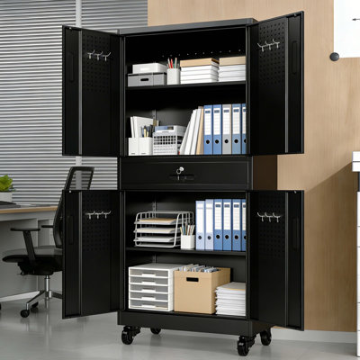 Armoire de rangement en métal avec tiroir
