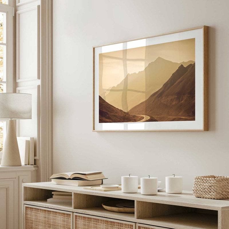 Peaceful Mountain Drive II, reproduction dans un cadre, H 25,25 po x l 37,25 po, Noir satiné
