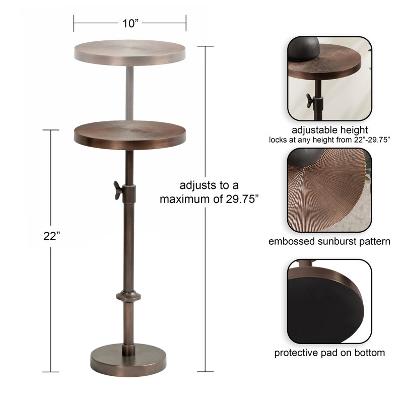 Hansjochen End Table, Bronze