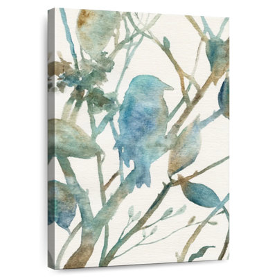 Silhouette d'oiseau bleu sarcelle Brampt I