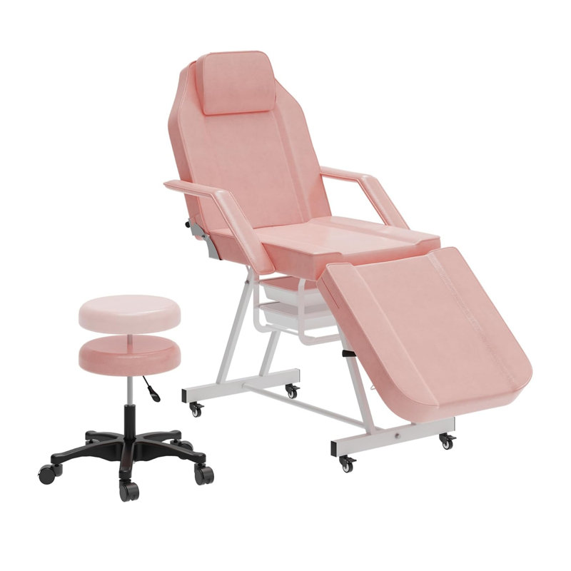 Ensemble de chaises inclinables en polyuréthane Kenderick, Pink
