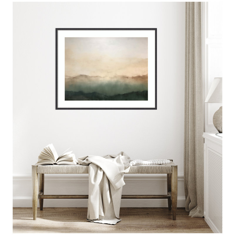 «Green Mountain Abstract I Horizontal» par Amy Lighthall, reproduction d'art encadrée