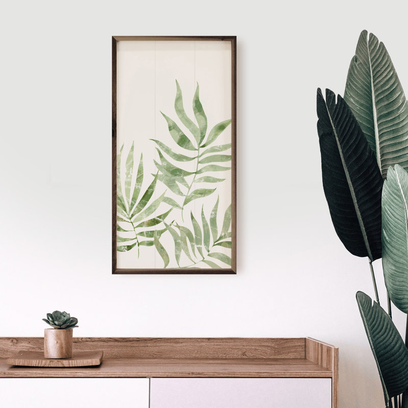 Trois feuilles de verdure, H 16 po x l 8 po