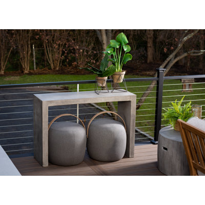 Lionel Rectangular Concrete Outdoor Buffet & Console Table