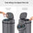 Deodorizer Stainless Steel 13 Gallon Motion Sensor Trash Can-127930342