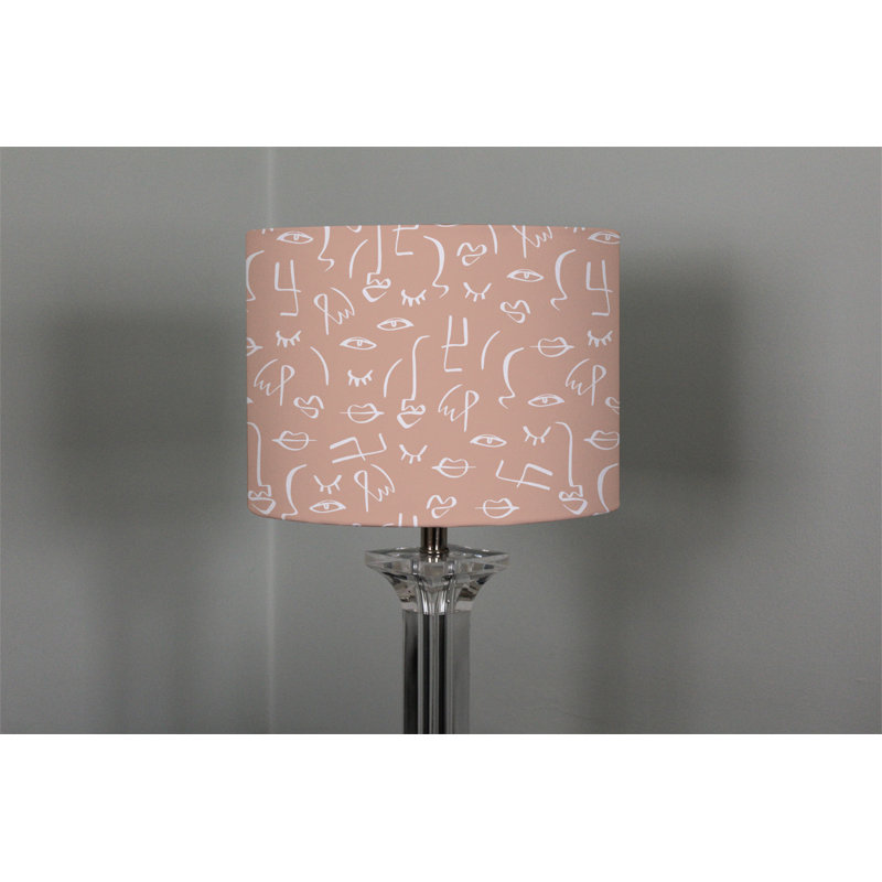 25 cm H Drum Canvas Lamp Shade ( Clip On )