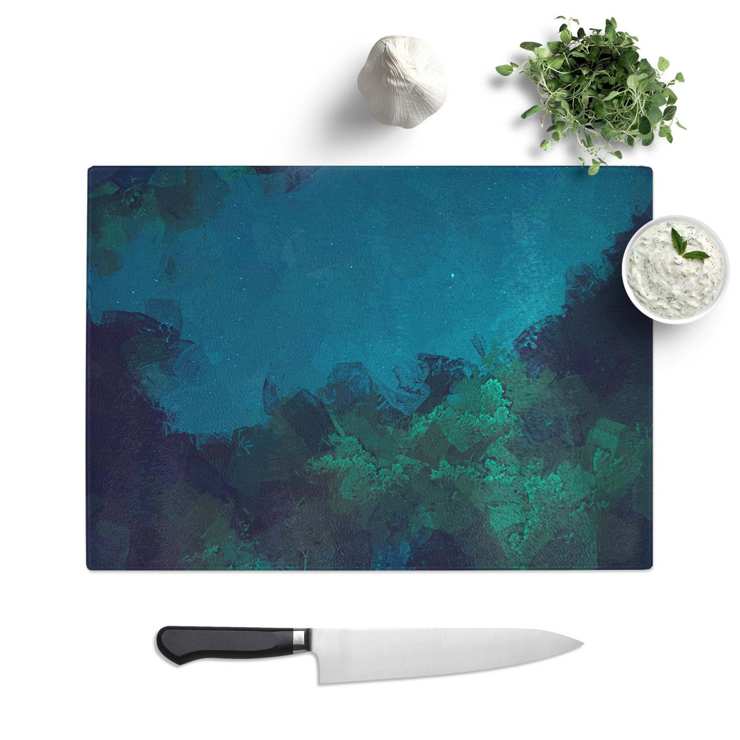 Tempered Glass Stars over a Forest in Canada Chopping Board