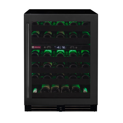 Allavino Reserva Series 50 Bottle Dual Zone Undercounter Wine Cooler Refrigerator with Black Stainless Steel Door - Right Hinge | Fridge.com
