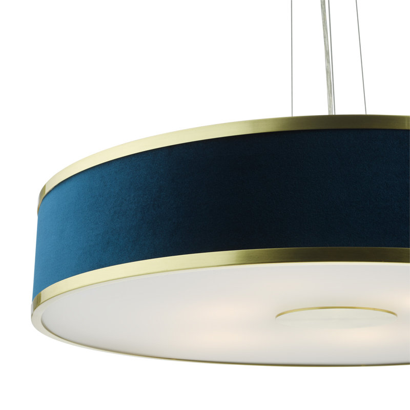 Aurie 6 - Light Pendant, Brushed Brass, Blue