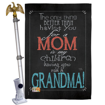 Double Sided 40'' H x 28'' W Polyester Mother's Day Flag Set