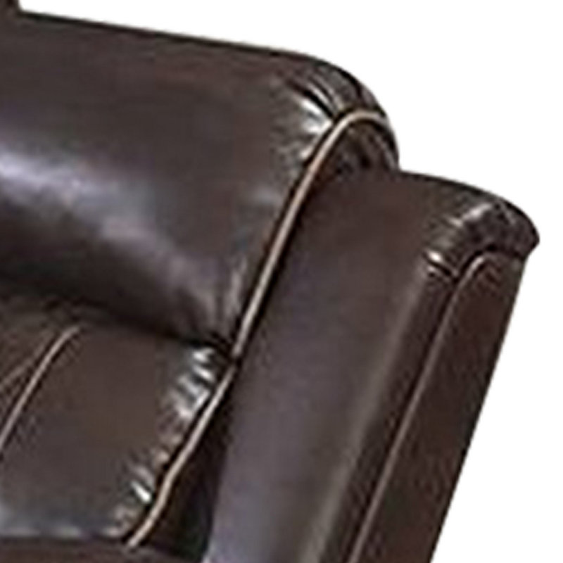 Canapé inclinable électrique en cuir vegan 80 po Gurvinder