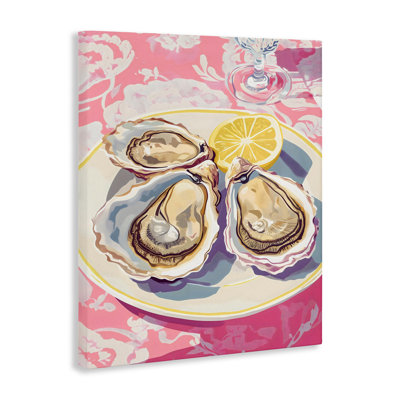 Plated Oysters & Lemons Canvas, design by The Prints Vibe