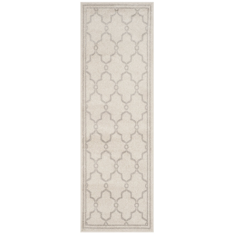 Ammundsen Geometric Ivory/Light Gray Area Rug, Runner 2'3" x 11'