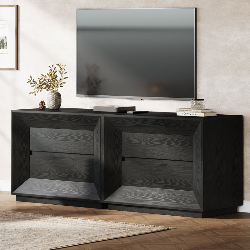 Oversized Nightstand Set Of 2, Black