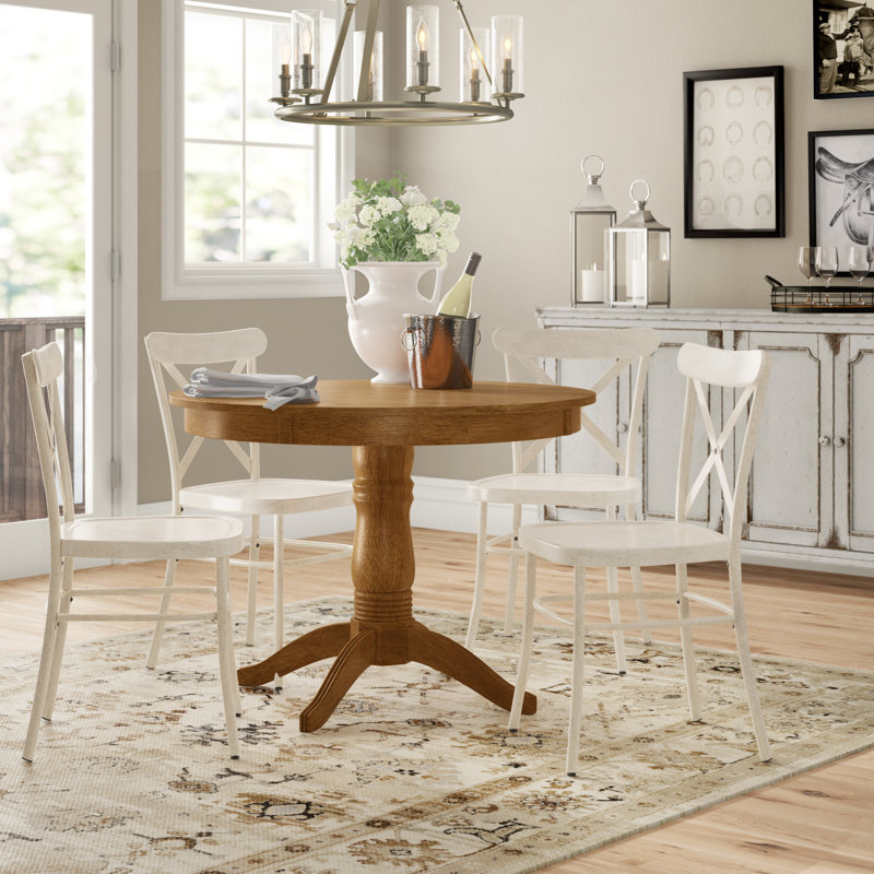 Ensemble repas pour 4 personnes Aliha, Blanc antique