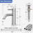 Brushed Nickel Single Handle 1 Hole Bathroom Faucet, One Hnadle Stainless Steel Vanity Faucet, With Metal Pop-Up Drain With Water Supply Line-118808298