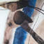 Blue Compress I - art mural
