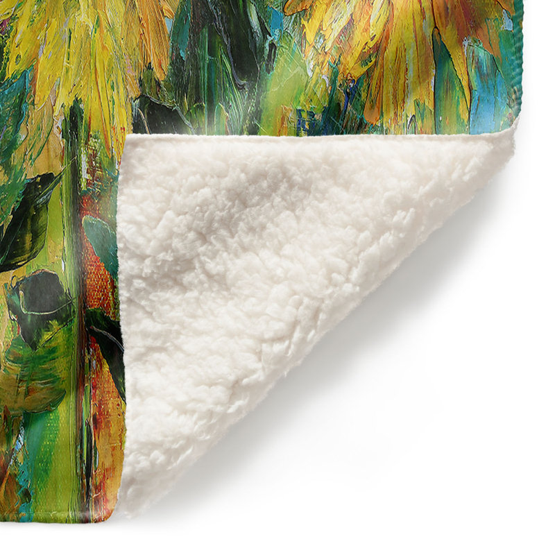 Couverture sherpa doux de soleil tournesol, l 51 po x L 60 po