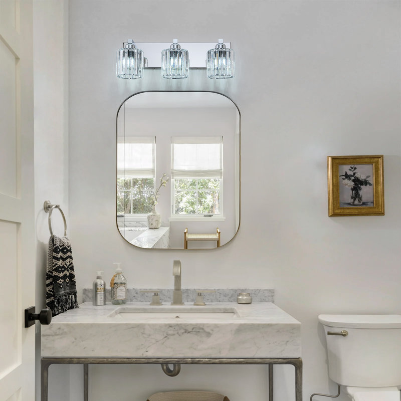 Éclairage pour meuble-lavabo Paislyn, Chrome chrome, 3