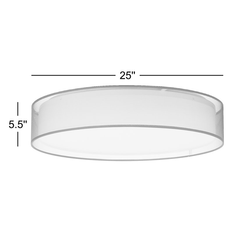 Genovia Fabric LED Flush Mount