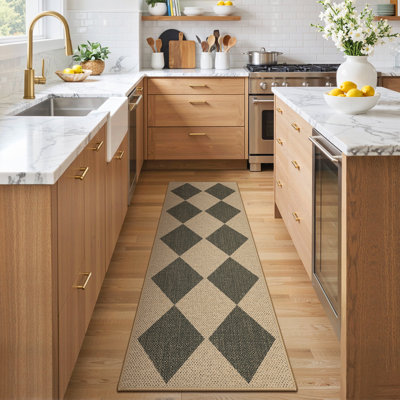 Tapis de couloir d'extérieur à motif géométrique Modern Modern