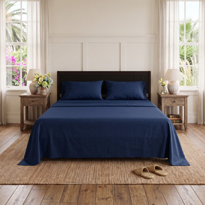 King Size 4-Piece Brushed Microfiber Bed Sheet Set, Soft Skin-Friendly Bedding Sheets, Deep Pocket Design, Wrinkle, Fade & Shrink Resistant