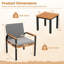 Ensemble de conversation 3 pièces bistro avec table d'appoint en bois d'acacia