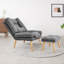 Melisenda Upholstered Accent Chair with Footstool