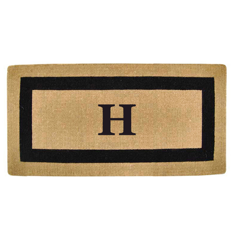 Tapis de porte antidérapant pour l'extérieur, L 24 po x L 57 po, Noir, H