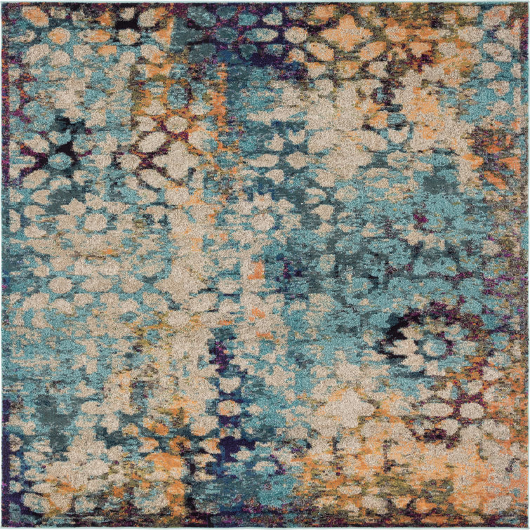 Dimonetta Washable Abstract Indoor Rug