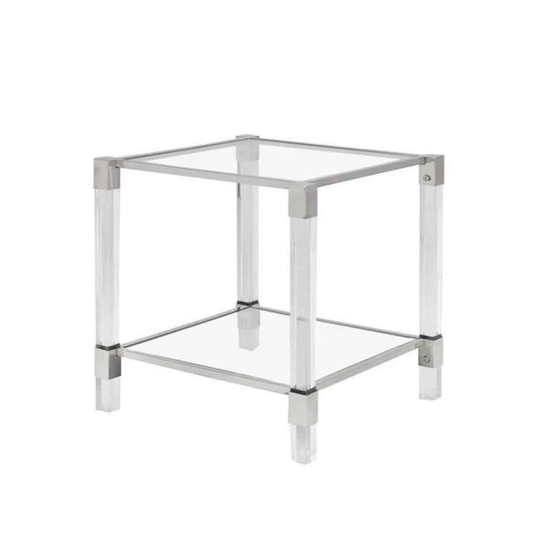 Table d'appoint carrée en acrylique