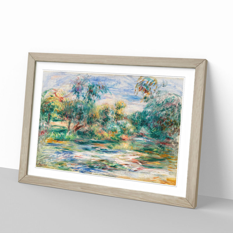 Landscape Vol.1 by Pierre-Auguste Renoir - Picture Frame Painting, 36cm H x 48cm W x 2cm D, Oak Framed
