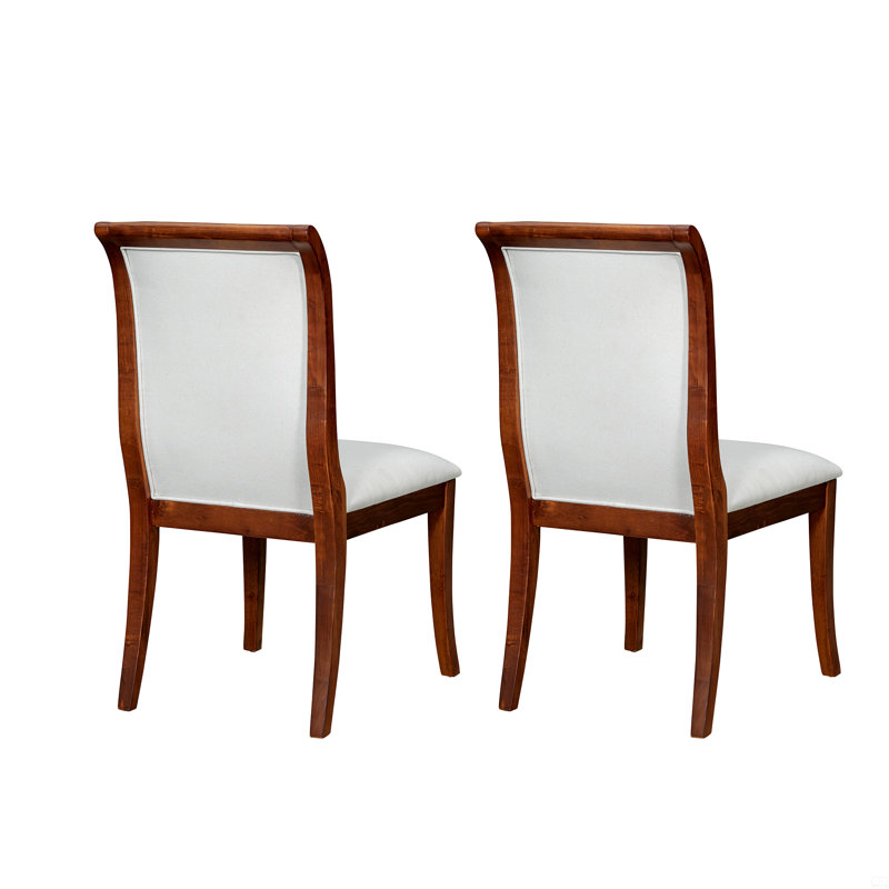 Ensemble de 2 chaises de salle à manger rembourrées, Brun