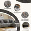 74.2 Gray Boucle American Tufed Club Loveseat-79171460
