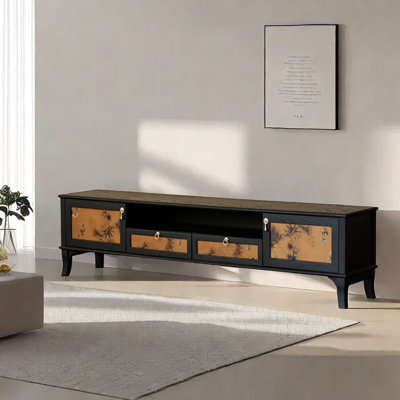 French Retro Style Ash Wood TV Stand