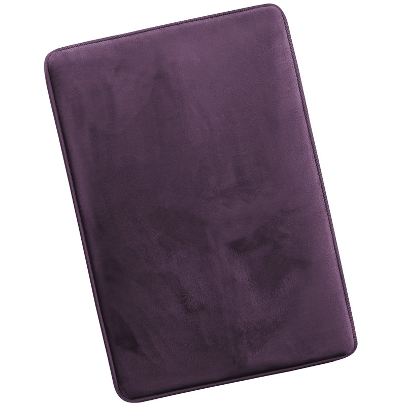 Ultra Soft and Absorbent Memory Foam Bath Rug Set with Non-Slip Backing, Large: 32" L x 20" W, Eggplant/Purple
