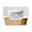 Meuble-lavabo mural 24 po avec lavabo en céramique et porte à fermeture en douceur, peu encombrant et élégant