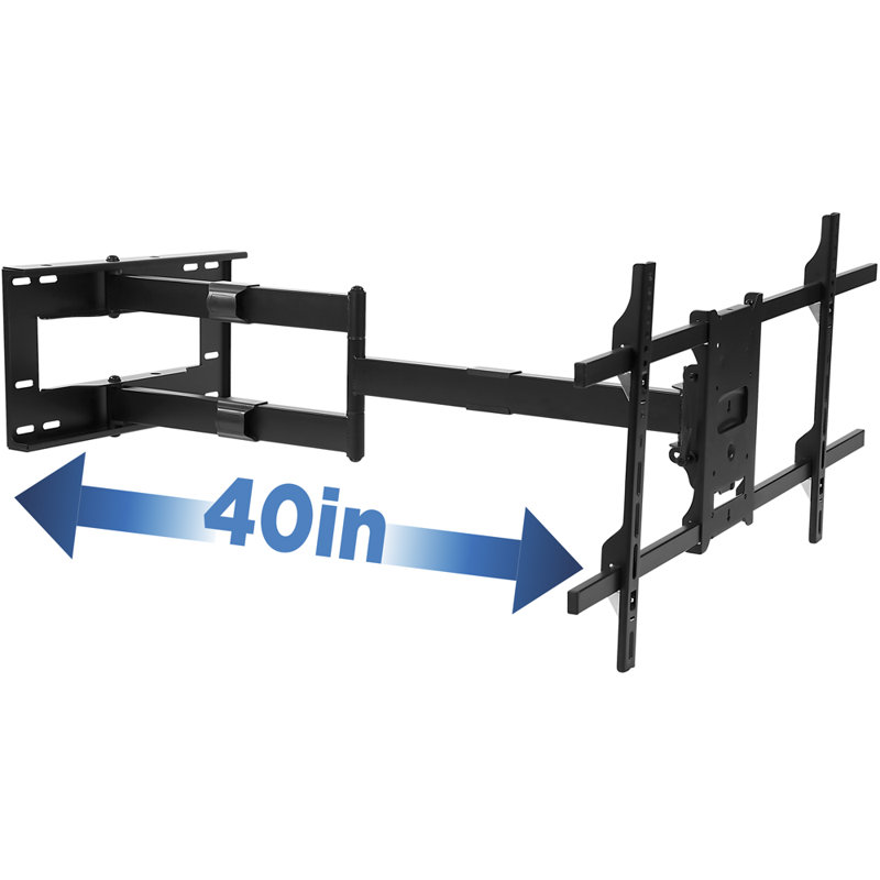 Mount-It! Full Motion Wall Bracket Long Arm TV Mount | 40 in. Extension Arm Fits 42 - 80 in. Screens