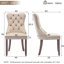 50cm H Tufted Velvet Upholstered Wing Back Armchair in Beige