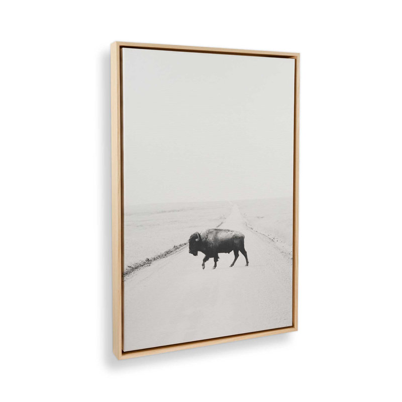 Prairie Traveller II Canvas Print, American Maple Floater Framed, 18.75" H x 12.75" W x 1.75" D