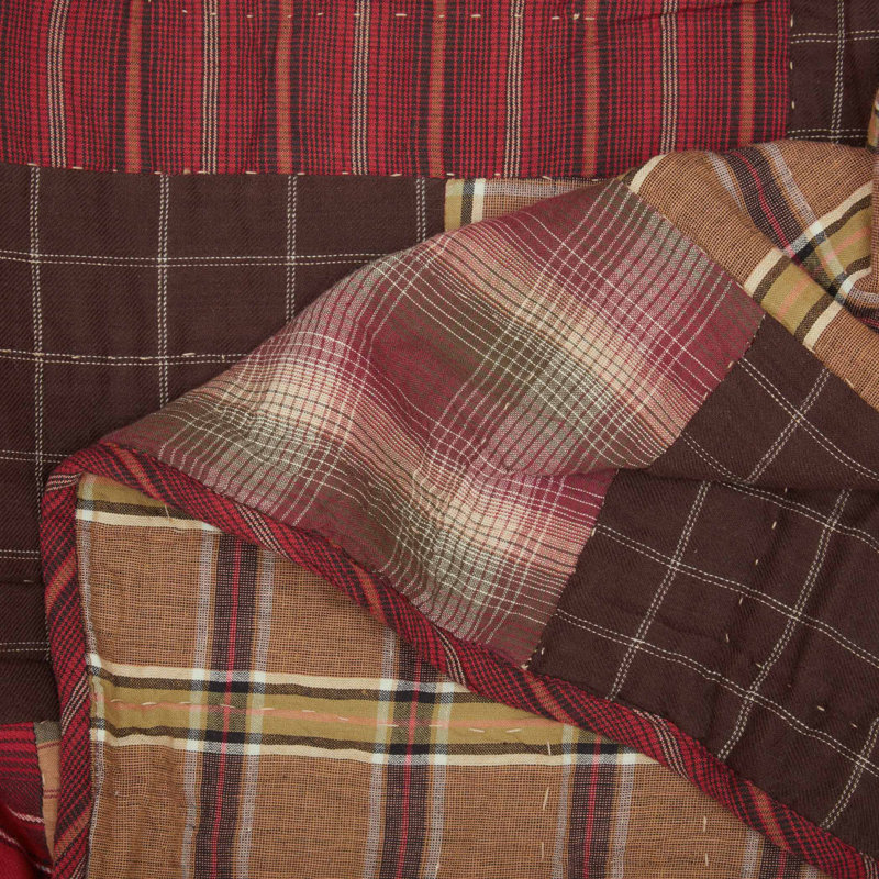 Wyatt Rustic Patchwork Cotton Quilted Throw Blanket 50"x60"