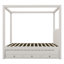 Lit plateforme à baldaquin avec lit gigogne Upholstery-1686800388