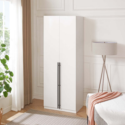 Armoire sur pied avec 1 tringle, 1 tablette et 2 tiroirs Lee