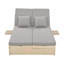 Chaise longue inclinable en osier pour l'extérieur avec dossier et siège réglables-34012258