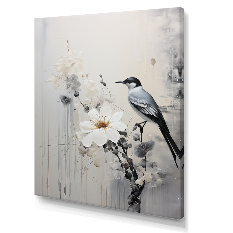 Minimalisme, oiseaux du paradis V sur toile, Toile tendue, 40" H x 30" W
