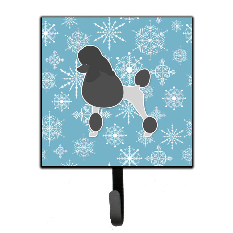 Bulger Metal Wall Organizer with Key Hooks, Poodle