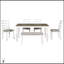 Ensemble de salle à manger 6 pièces avec 4 chaises rembourrées et un banc, design rustique chic pour un décor de maison de campagne moderne